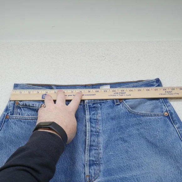 Vintage Levi's 501XX Jeans Mens 36x32 Y2K 2000s Blue Denim Button Fly Distressed